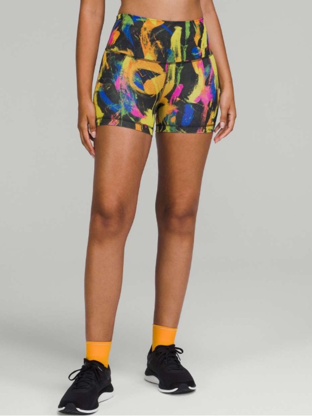 Lululemon Wunder Train High-Rise Short 4" - Black Multi